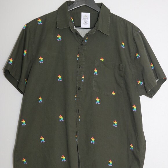 Disney Pride Button-Down Shirt – Great Condition- Size Large - Picture 1 of 4